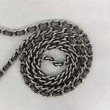 【6kc2874】シャネル ショルダーウォレット チェーンショルダー キャビアスキン グレージュ シルバー金具【中古】レディース