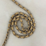 【6kc2875】シャネル ショルダーウォレット マトラッセ チェーンショルダー ラムスキン ベージュ シルバー金具【中古】レディース
