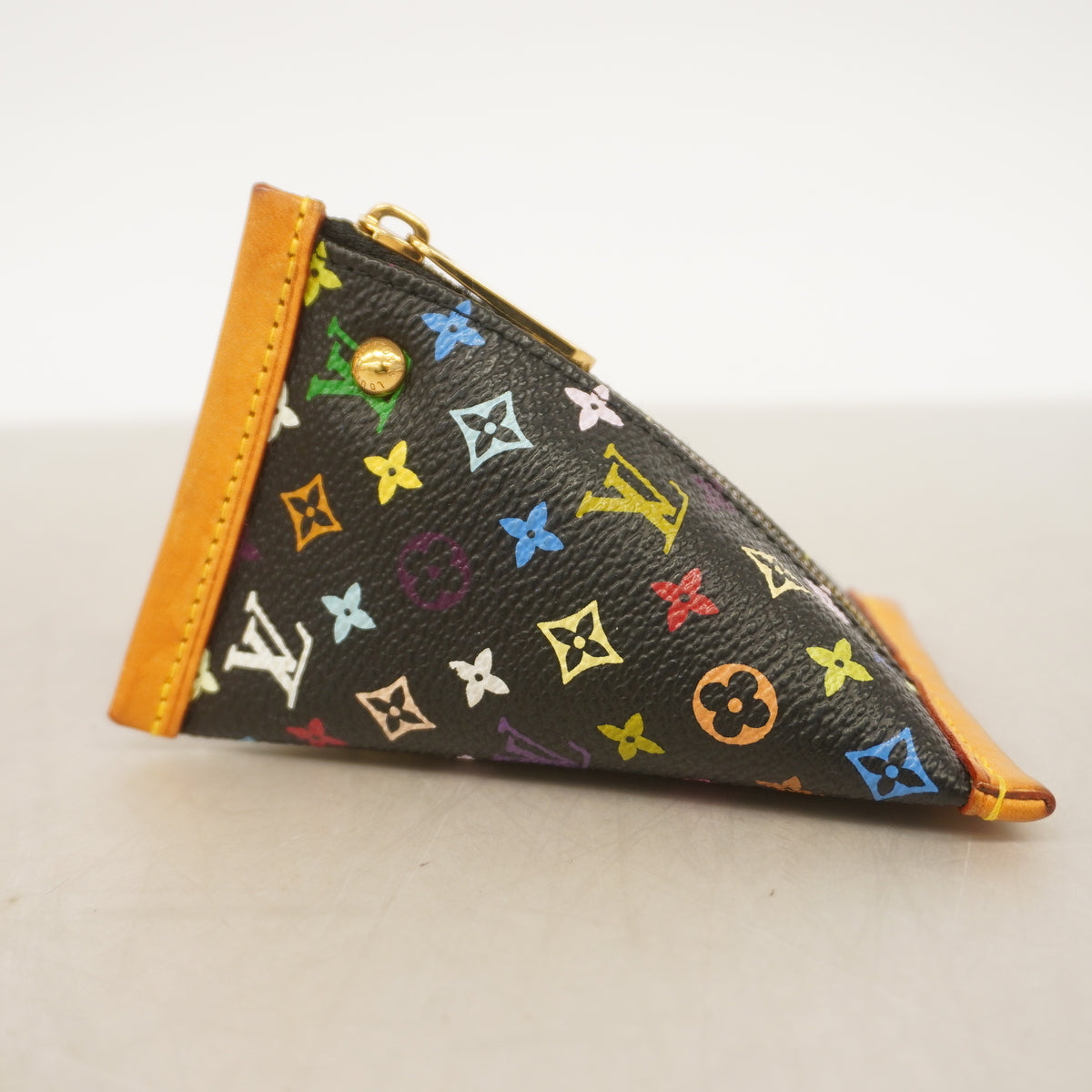 【6kc2887】ルイヴィトン コインケース モノグラム・マルチカラー ベルランゴ M58029 ノワール【中古】レディース