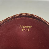 【6kc2889】カルティエ コインケース マスト レザー ボルドー ゴールド金具【中古】レディース