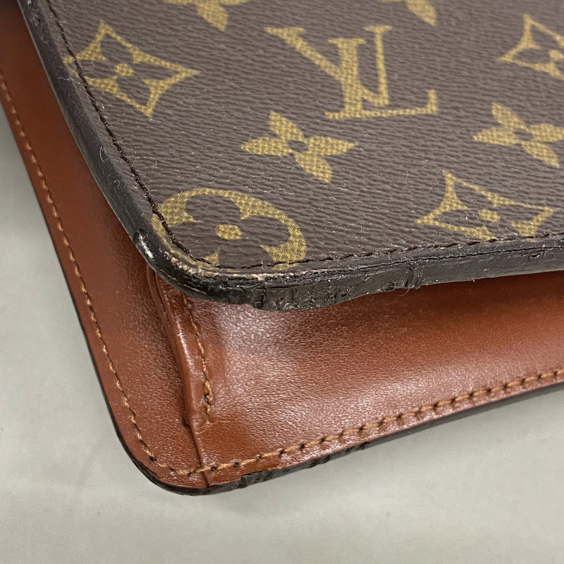 【6kc2893】ルイヴィトン クラッチバッグ モノグラム ポシェットオム M51795 ブラウン【中古】メンズ