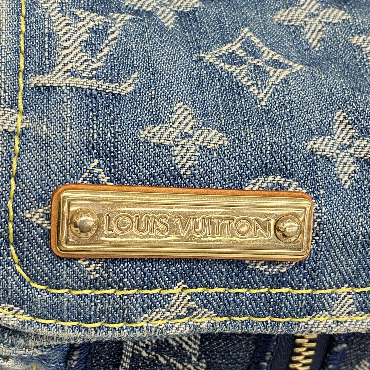 【6kc2895】ルイヴィトン ハンドバッグ モノグラム・デニム パッチワークスピーディ30 M95380 ブルー【中古】レディース