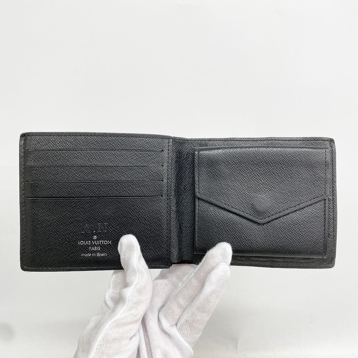 【6kc2896】ルイヴィトン 財布 ダミエ・グラフィット ポルトフォイユマルコNM N63336 ブラック【中古】メンズ