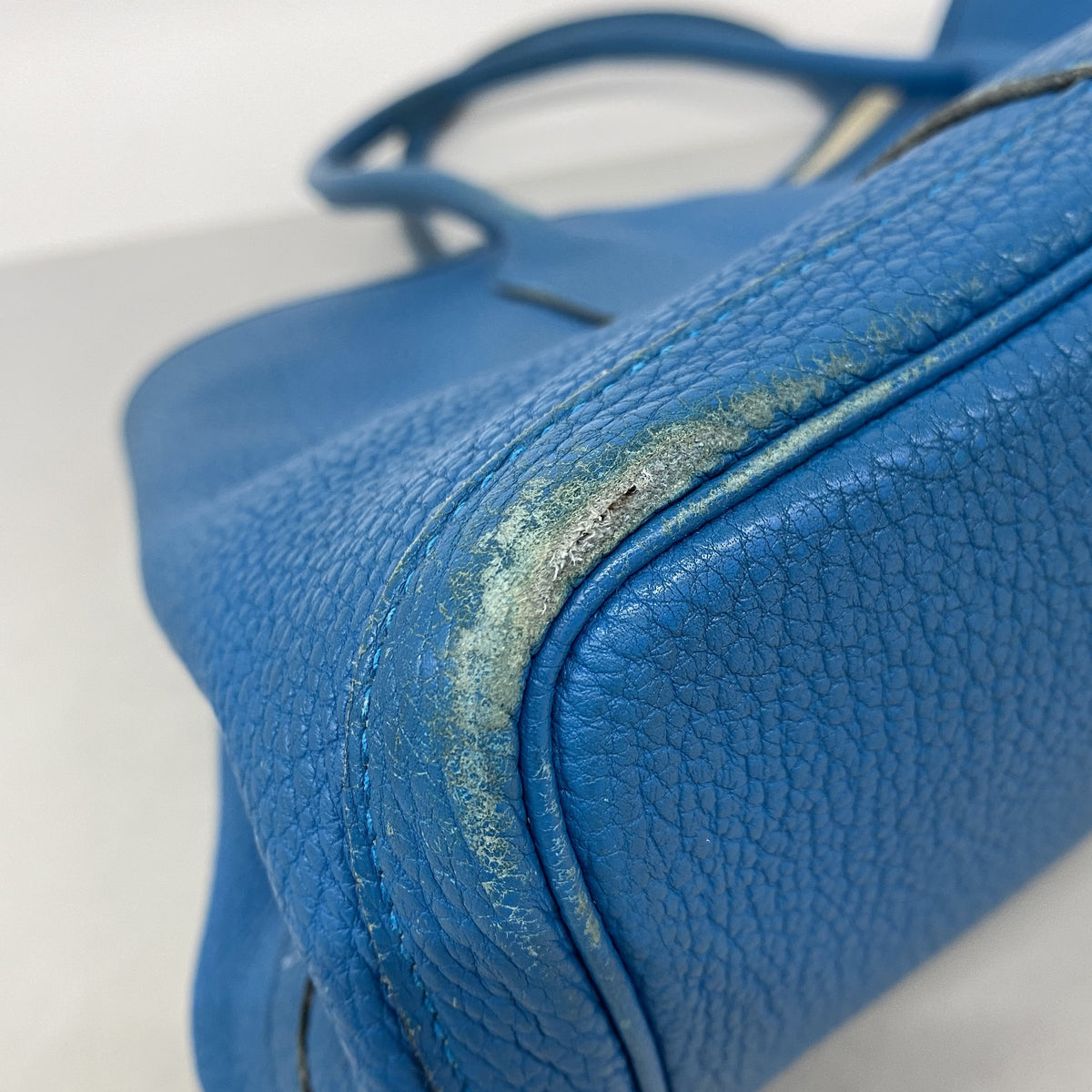 【6kc2904】エルメス トートバッグ ガーデンパーティPM ネゴンダ ブルーザンジバル シルバー金具 A刻印【中古】レディース