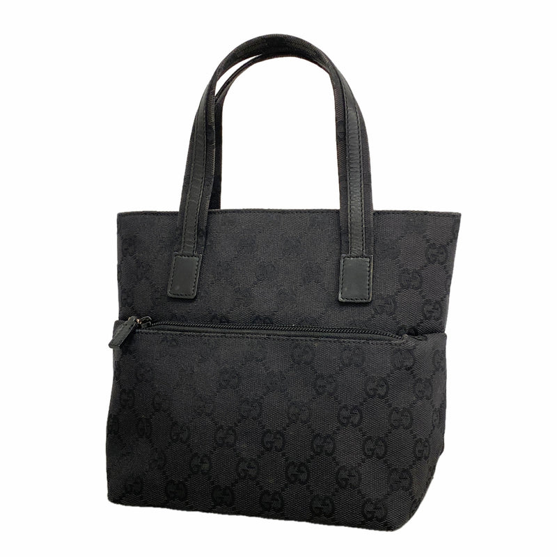 【6kc2918】グッチ ハンドバッグ GGキャンバス 002 1079 キャンバス ブラック シルバー金具【中古】レディース