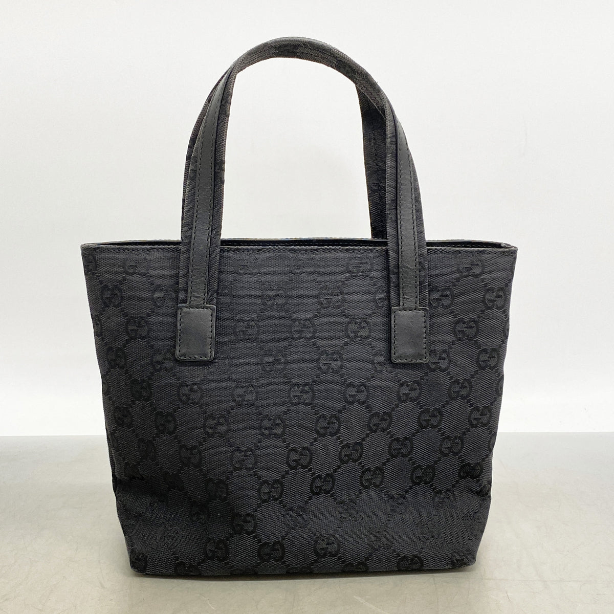 【6kc2918】グッチ ハンドバッグ GGキャンバス 002 1079 キャンバス ブラック シルバー金具【中古】レディース