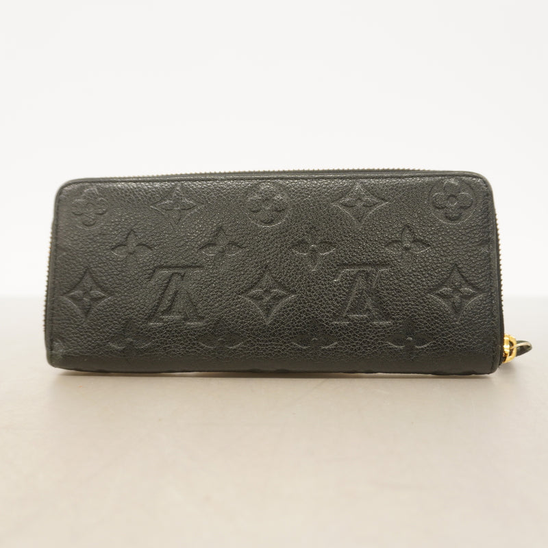 【6kc2935】ルイヴィトン 長財布 モノグラム・アンプラント ポルトフォイユクレマンス M60171 ノワール【中古】レディース
