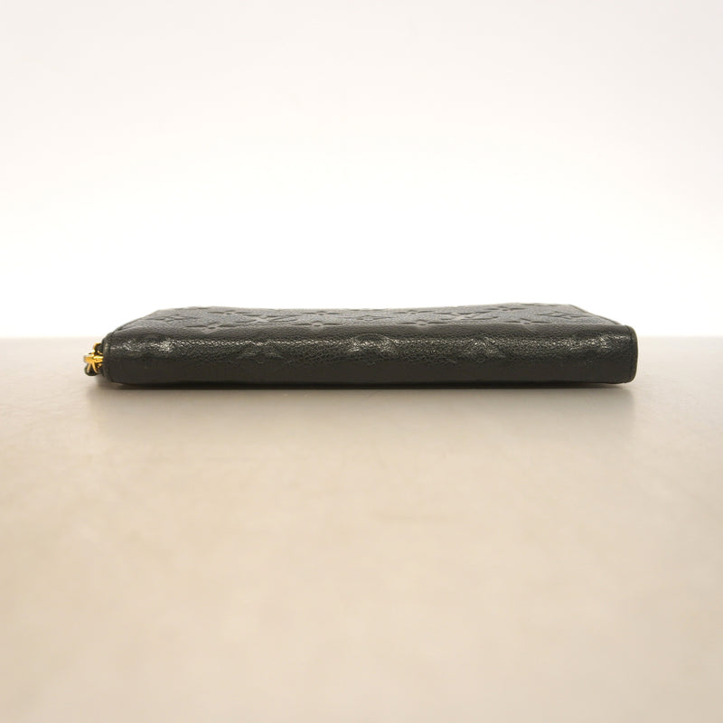 【6kc2935】ルイヴィトン 長財布 モノグラム・アンプラント ポルトフォイユクレマンス M60171 ノワール【中古】レディース