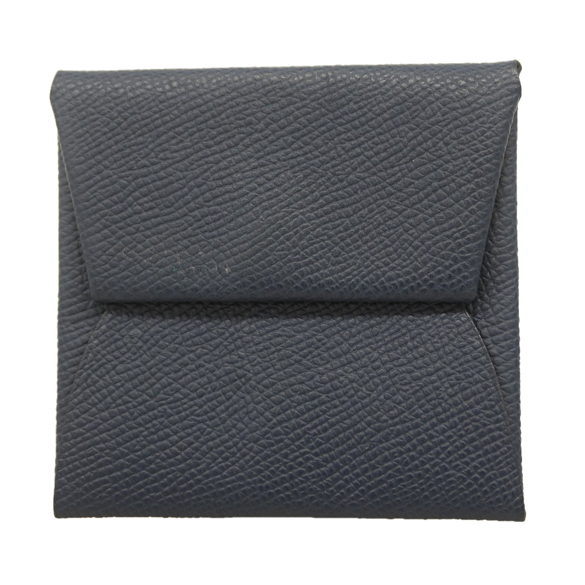 【6kc2937】エルメス コインケース バスティア ヴォーエプソン ブルーネイビー シルバー金具 W刻印【中古】メンズ レディース ユニセックス