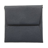 【6kc2937】エルメス コインケース バスティア ヴォーエプソン ブルーネイビー シルバー金具 W刻印【中古】メンズ レディース ユニセックス