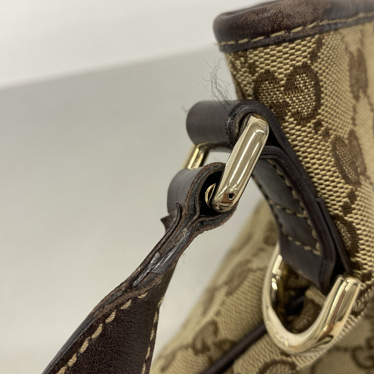 【6kc2978】グッチ ショルダーバッグ GGキャンバス 169998 キャンバス ブラウン ゴールド金具【中古】レディース