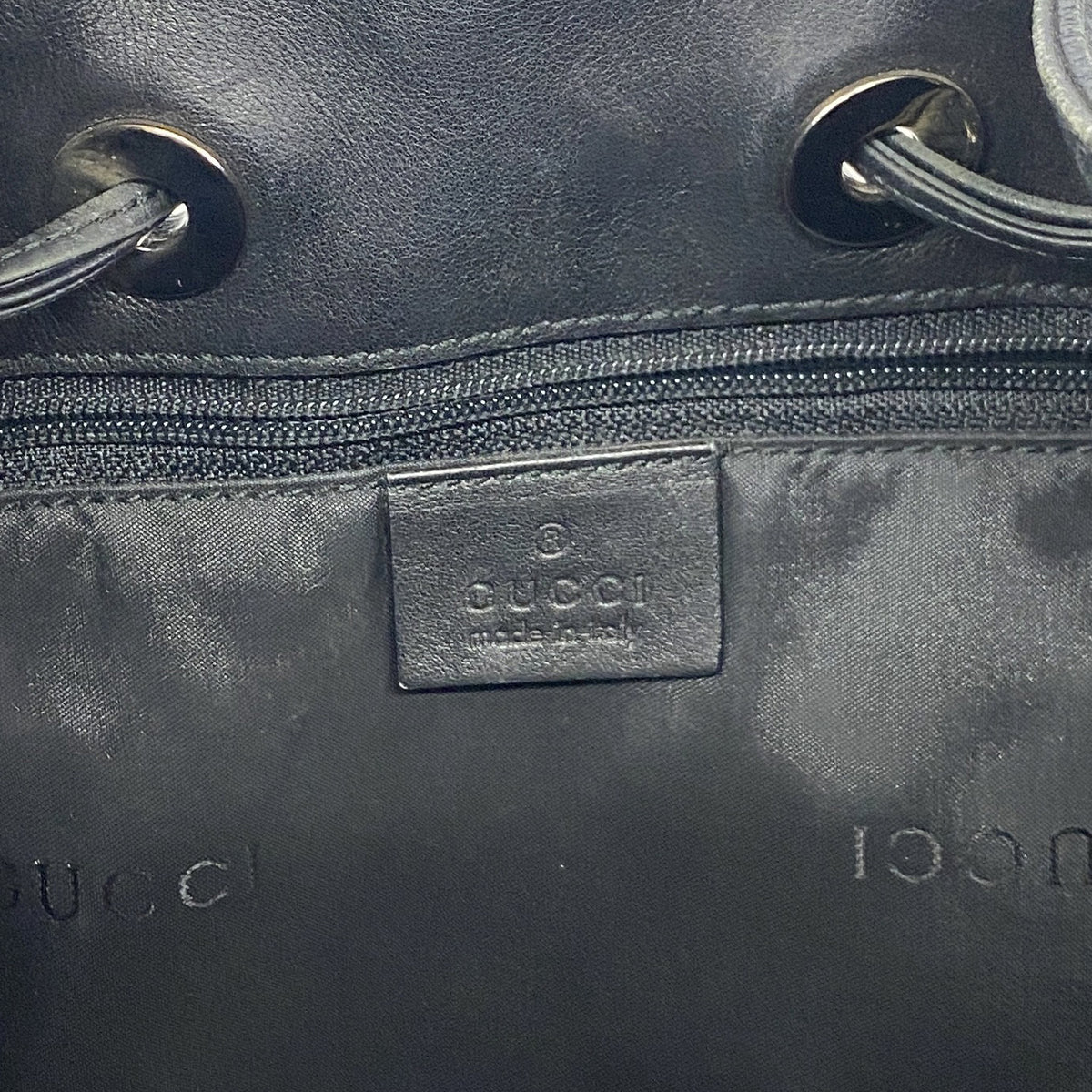 【6kc2980】グッチ ショルダーバッグ 001 4030 レザー ブラック シルバー金具【中古】レディース
