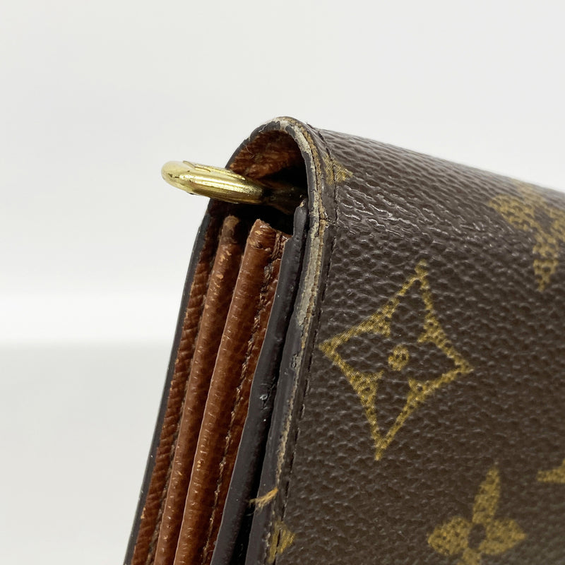 【6kc2994】ルイヴィトン 長財布 モノグラム ポシェットポルトモネクレディ M61725 ブラウン【中古】レディース