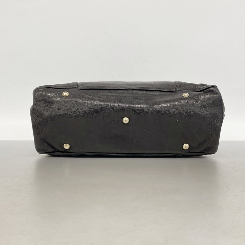【6kc3043】グッチ ショルダーバッグ プリンシー 161720 レザー ブラック シャンパンゴールド金具【中古】レディース