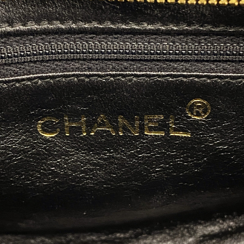 【6kc3045】シャネル ショルダーバッグ マトラッセ チェーンショルダー パテントレザー ブラック ゴールド金具【中古】レディース
