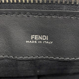 【6kc3048】フェンディ ハンドバッグ ドットコム レザー ブラック シルバー金具 2wayバッグ【中古】メンズ