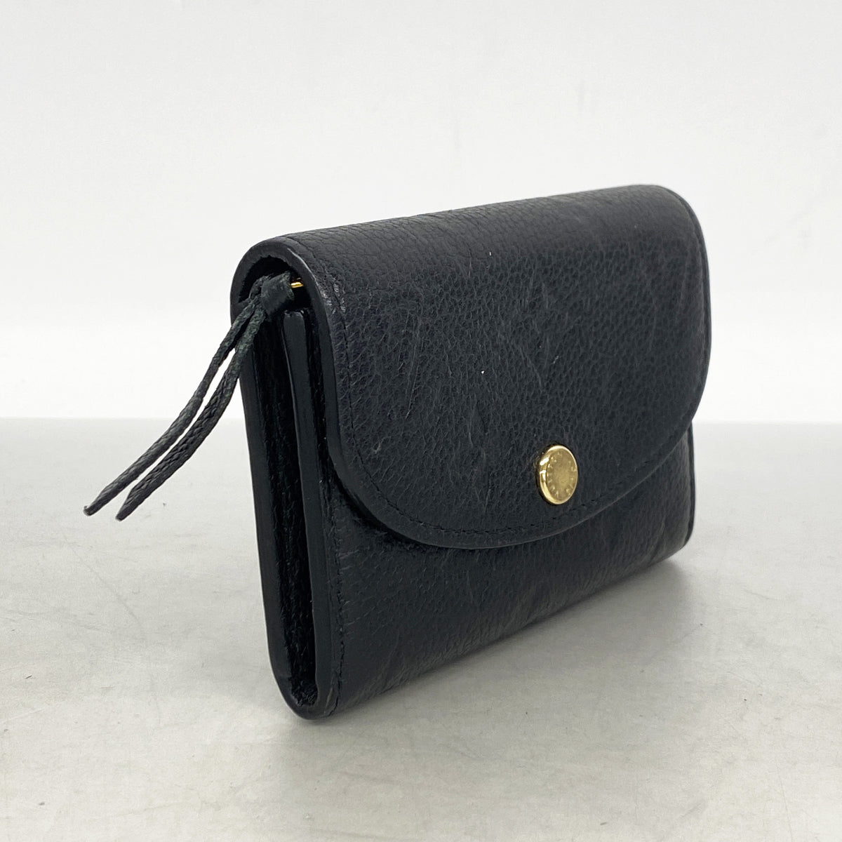 【6kc3056】ルイヴィトン コインケース モノグラム・アンプラント ポルトモネロザリ M81455 ノワール【中古】レディース