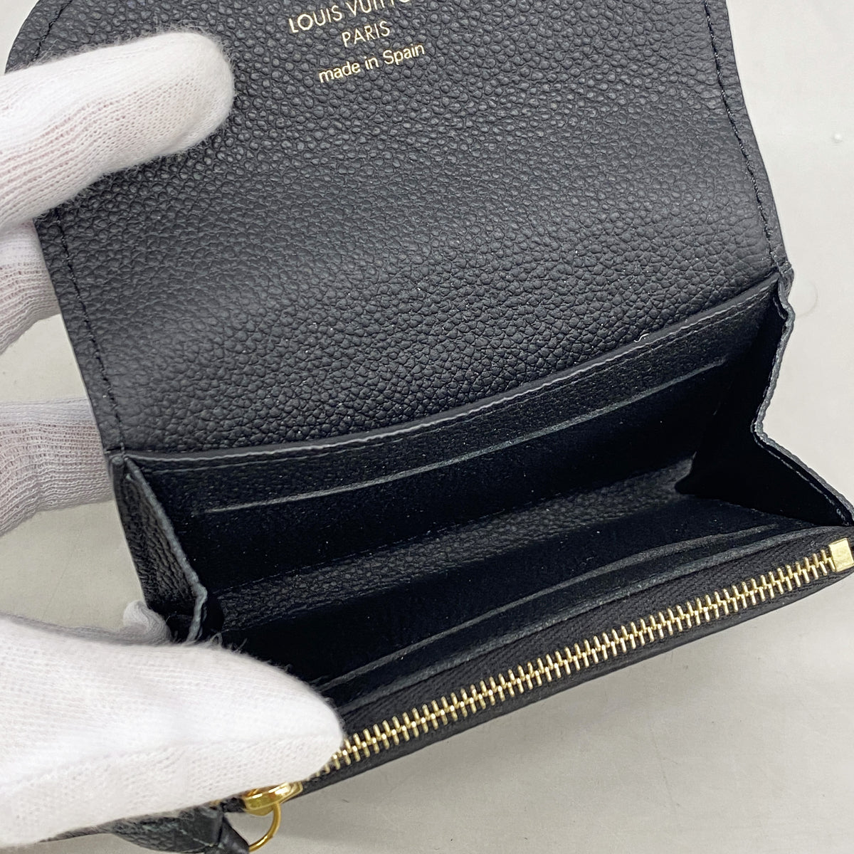 【6kc3056】ルイヴィトン コインケース モノグラム・アンプラント ポルトモネロザリ M81455 ノワール【中古】レディース