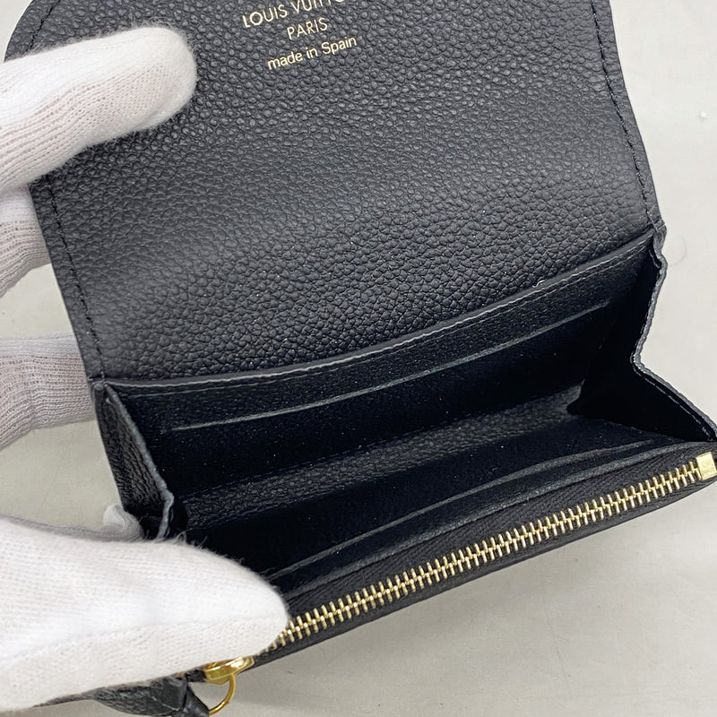 【6kc3056】ルイヴィトン コインケース モノグラム・アンプラント ポルトモネロザリ M81455 ノワール【中古】レディース