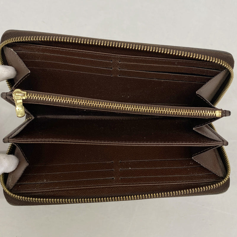 【6kc3064】ルイヴィトン 長財布 ダミエ ジッピーウォレット N41661 エベヌ【中古】メンズ レディース ユニセックス