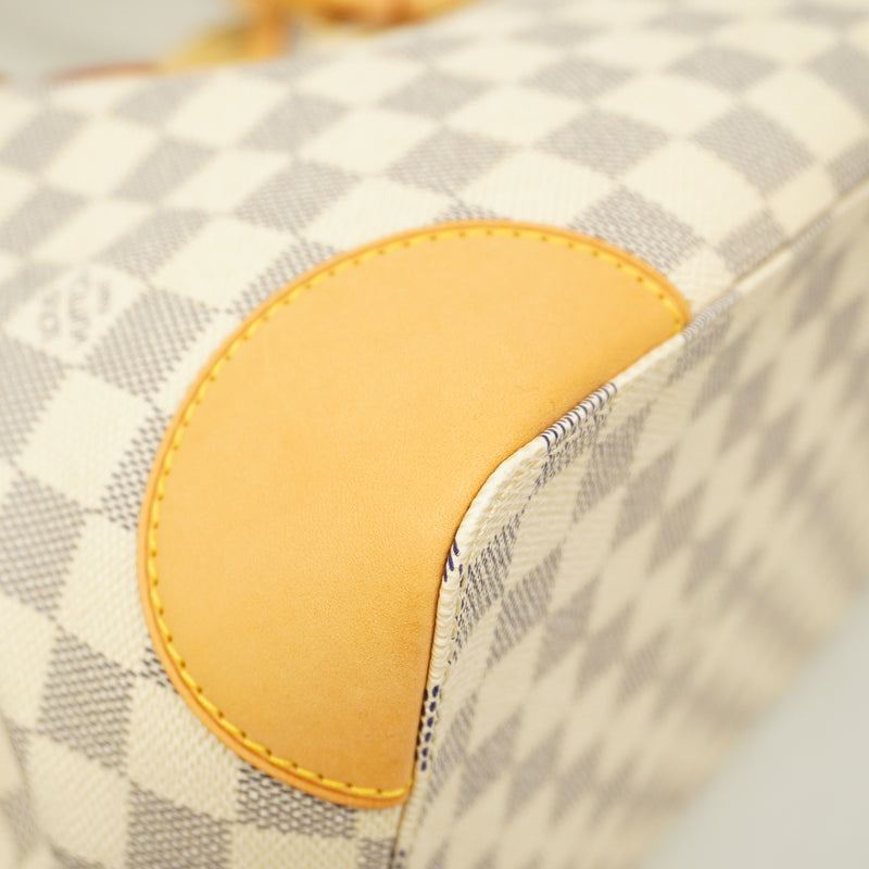 【6kc3077】ルイヴィトン トートバッグ ダミエ・アズール ハムステッドMM N51206 ホワイト【中古】レディース