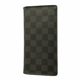 【6kc3084】ルイヴィトン 長財布 ダミエ・グラフィット ポルトフォイユブラザ N62665 グレー ブラック【中古】メンズ