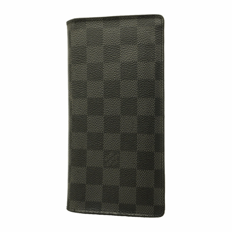 【6kc3084】ルイヴィトン 長財布 ダミエ・グラフィット ポルトフォイユブラザ N62665 グレー ブラック【中古】メンズ