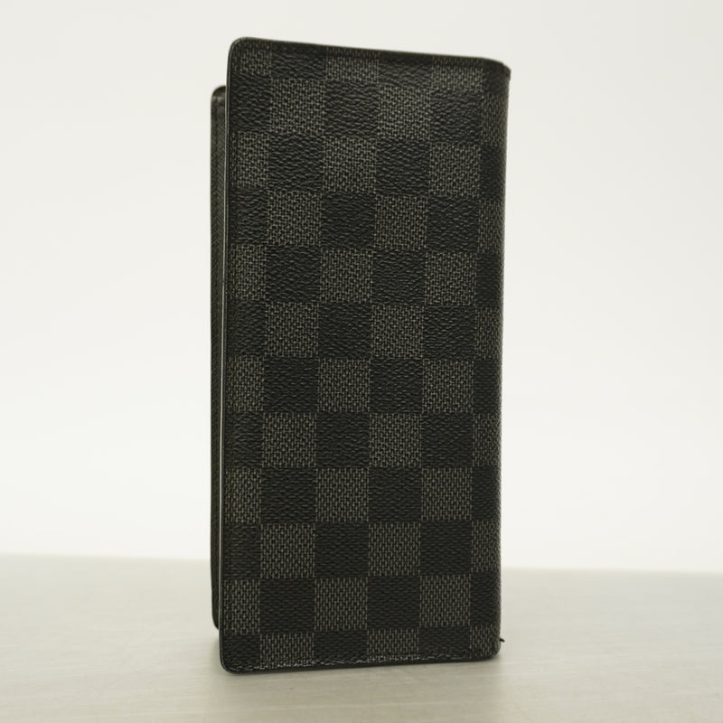 【6kc3084】ルイヴィトン 長財布 ダミエ・グラフィット ポルトフォイユブラザ N62665 グレー ブラック【中古】メンズ