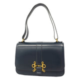 【6kc3089】エルメス ショルダーバッグ ソローニュ ボックスカーフ ネイビー ゴールド金具 ○L刻印【中古】レディース