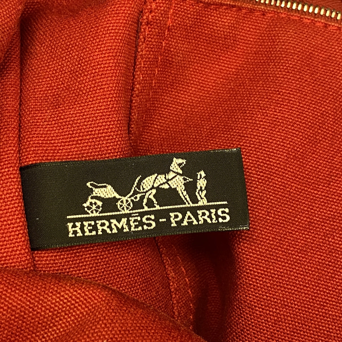 【6kc3123】エルメス トートバッグ ドーヴィルMM キャンバス レッド シルバー金具【中古】メンズ レディース ユニセックス