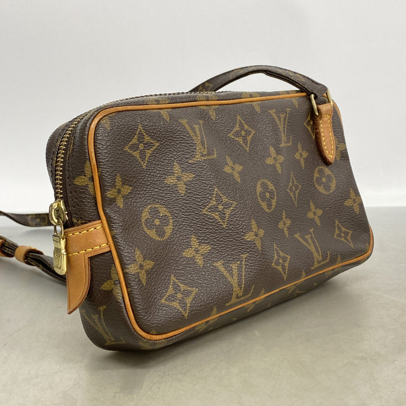 【6kc3137】ルイヴィトン ショルダーバッグ モノグラム ポシェットマルリーバンドリエール M51828 ブラウン【中古】レディース
