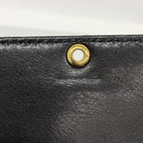 【6kc3160】シャネル 三つ折り長財布 レザー ブラック ゴールド金具【中古】レディース