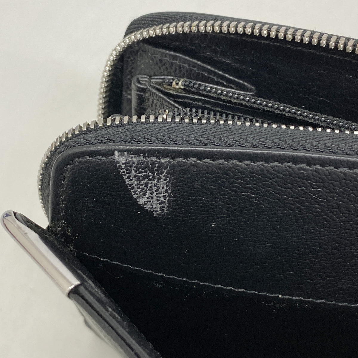 【6kc3172】カルティエ 長財布 マスト レザー ブラック シルバー金具【中古】レディース