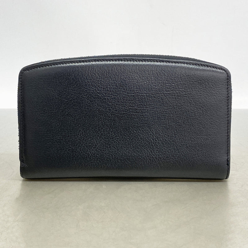 【6kc3172】カルティエ 長財布 マスト レザー ブラック シルバー金具【中古】レディース
