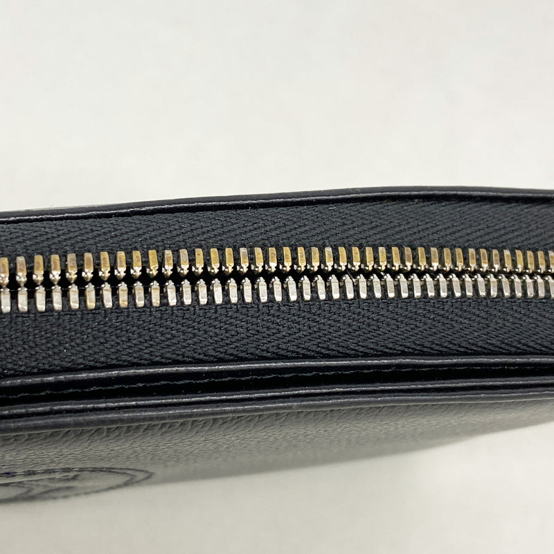 【6kc3172】カルティエ 長財布 マスト レザー ブラック シルバー金具【中古】レディース