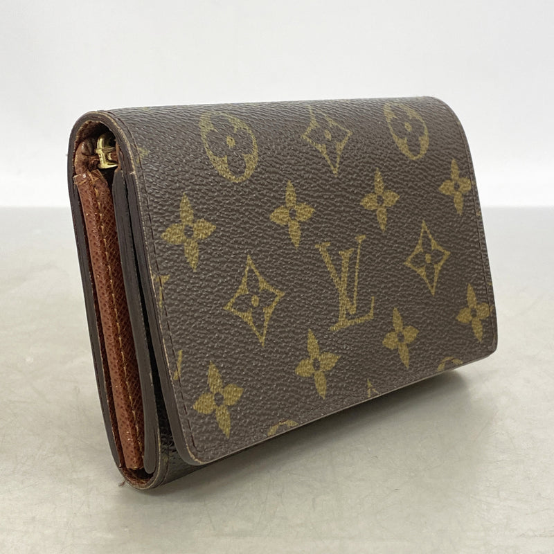 【6kc3175】ルイヴィトン 財布 モノグラム ポルトモネビエトレゾール M61730 ブラウン【中古】レディース