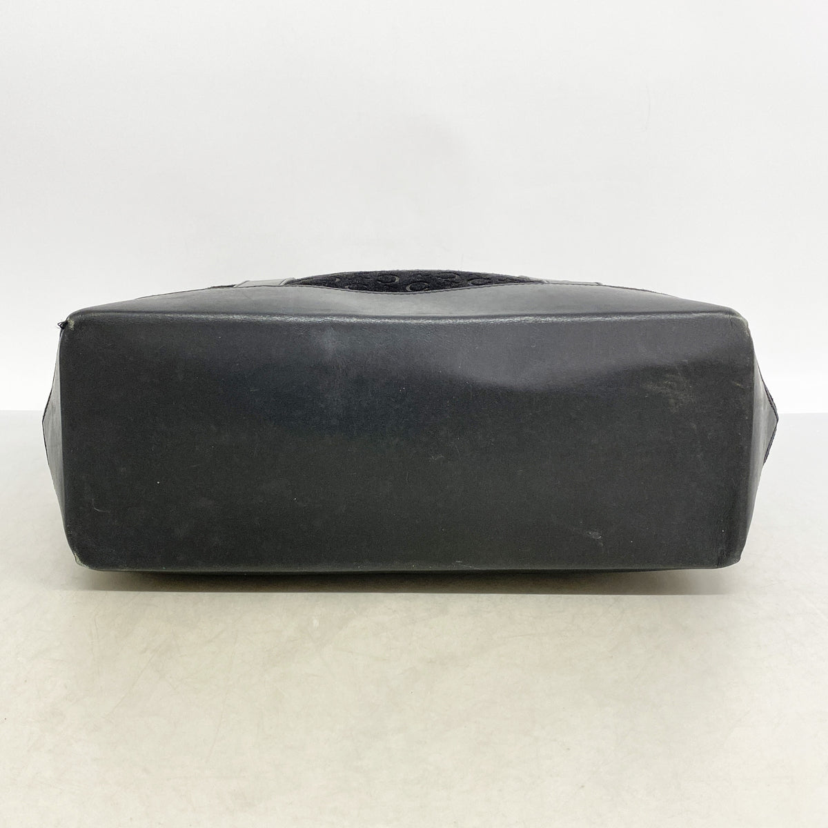 【6kc3181】セリーヌ トートバッグ Cマカダム スウェード ブラック シルバー金具【中古】レディース