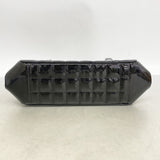 【6kc3193】シャネル ショルダーバッグ チョコバー パテントレザー ブラック シルバー金具【中古】レディース