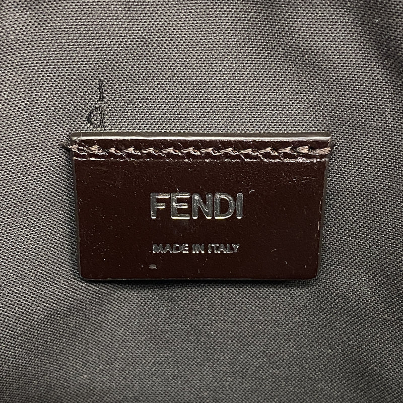 【6kc3209】フェンディ ウエストバッグ ズッカ PVC レザー ブラウン シルバー金具【中古】メンズ
