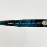 【6kc3212】シャネル サングラス 5359-A プラスチック ブルー ブラック シルバー金具【中古】レディース