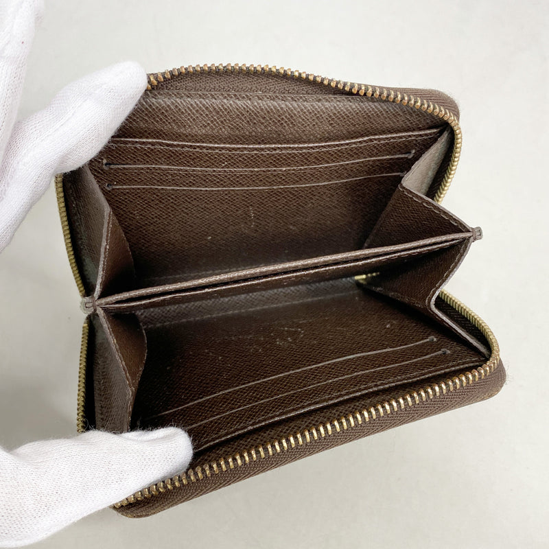 【6kc3219】ルイヴィトン コインケース ダミエ ジッピーコインパース N63070 エベヌ【中古】メンズ レディース ユニセックス