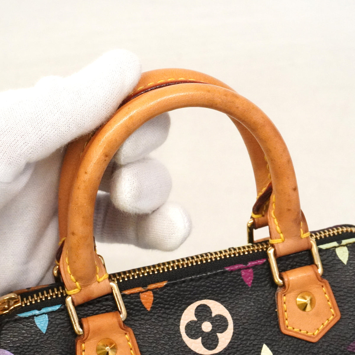 【6kc3228】ルイヴィトン ハンドバッグ モノグラム・マルチカラー ミニスピーディ M92644 ノワール【中古】レディース