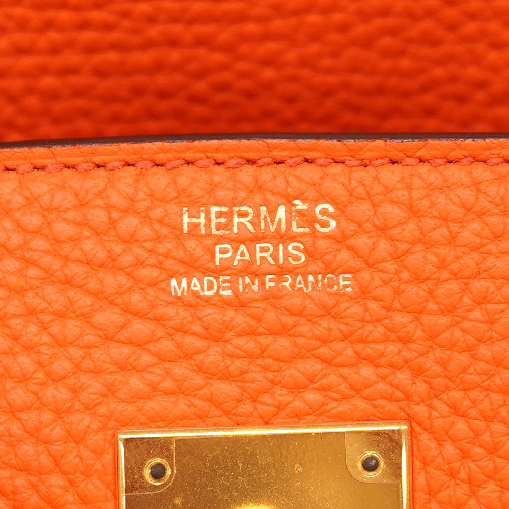 【6kc3236】エルメス ハンドバッグ バーキン30 トゴ カプシーヌ ゴールド金具 T刻印【中古】レディース
