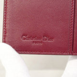 【6kc3251】クリスチャンディオール 財布 エナメル ボルドー シルバー金具【中古】レディース