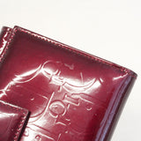 【6kc3251】クリスチャンディオール 財布 エナメル ボルドー シルバー金具【中古】レディース