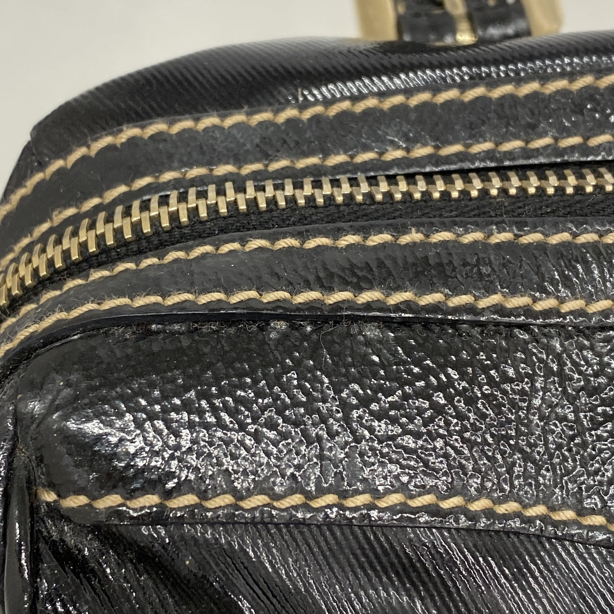 【6kc3263】グッチ トートバッグ シェリーライン 170009 レザー ブラック ゴールド金具【中古】レディース