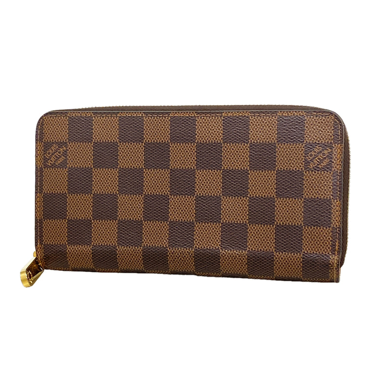 【6kc3281】ルイヴィトン 長財布 ダミエ ジッピー・ウォレット N60046 エベヌ/ローズバレリーヌ【中古】レディース