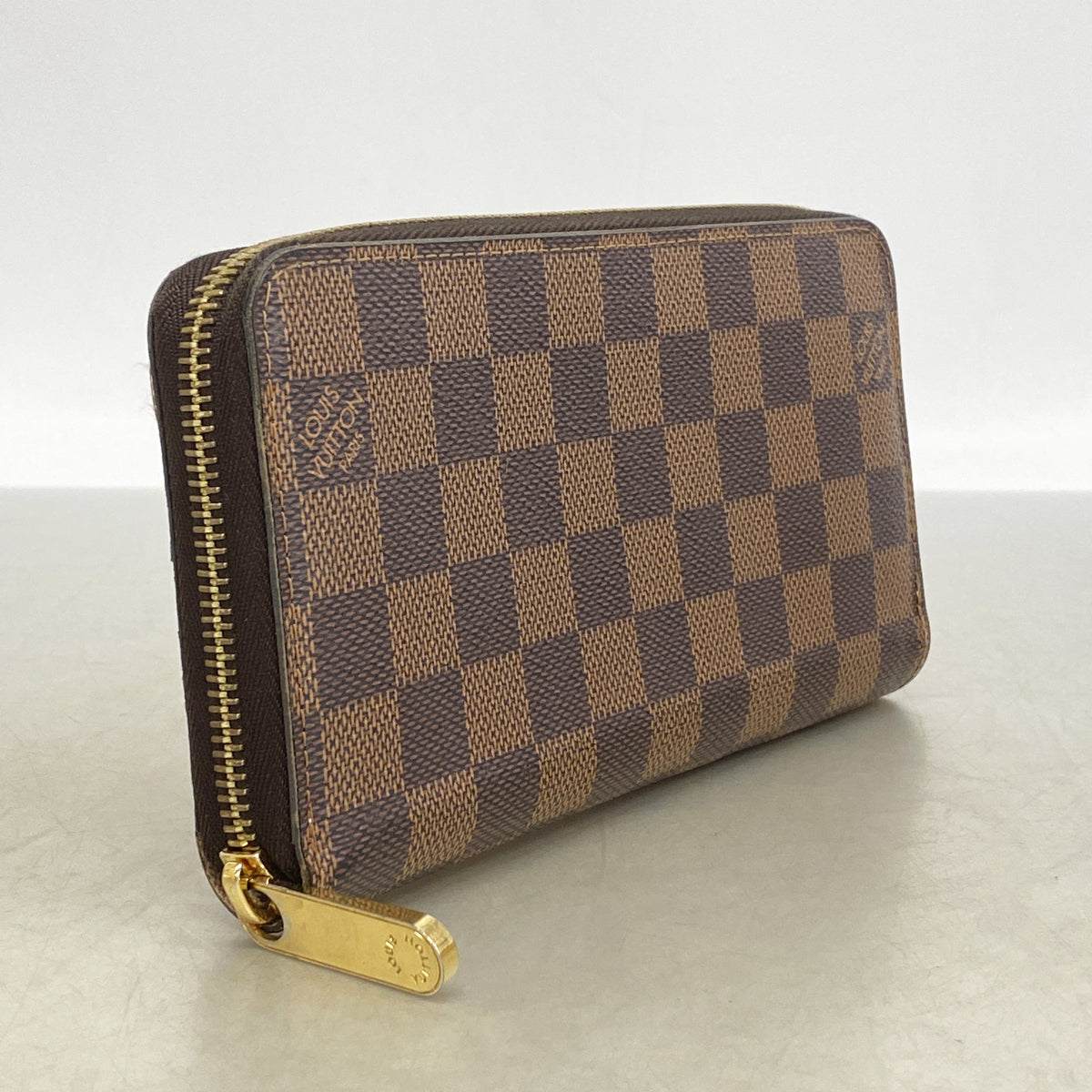 【6kc3281】ルイヴィトン 長財布 ダミエ ジッピー・ウォレット N60046 エベヌ/ローズバレリーヌ【中古】レディース
