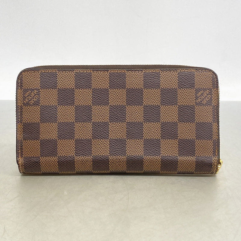 【6kc3281】ルイヴィトン 長財布 ダミエ ジッピー・ウォレット N60046 エベヌ/ローズバレリーヌ【中古】レディース
