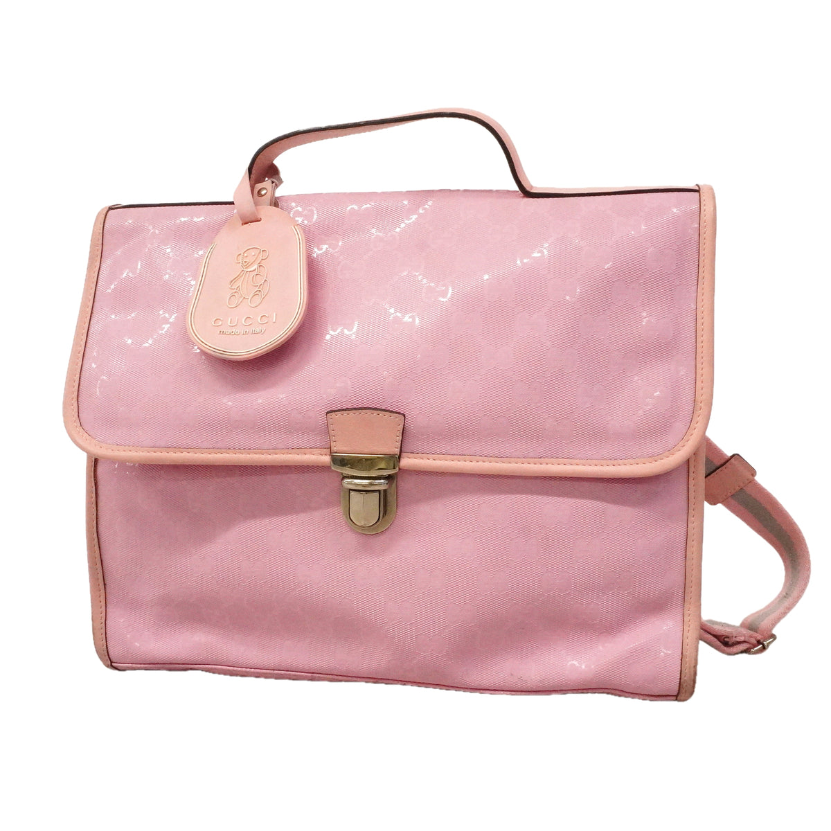 【6kc3288】グッチ リュック・デイパック GGインプリメ 271102 PVC ピンク シルバー金具【中古】レディース